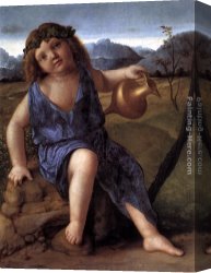 Bacchus And Ariadne Canvas Paintings - Young Bacchus by Giovanni Bellini