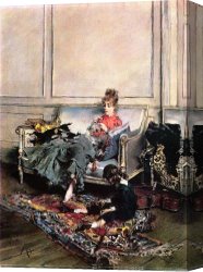 A Peaceful Retreat Canvas Paintings - Peaceful Days by Giovanni Boldini