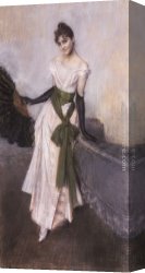 Della Canvas Paintings - Ritratto della Signorina Concha de Ossa by Giovanni Boldini