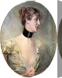 Countess Canvas Paintings - The Countess Ritzer by Giovanni Boldini