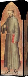 Saint Francis of Assisi Canvas Paintings - St Francis of Assisi by Giovanni da Milano