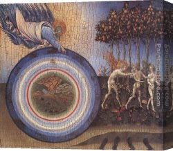 Paolo Canvas Paintings - The Creation and the Expulsion from the Paradise by Giovanni di Paolo