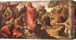 Around The Fish Canvas Paintings - Miracle of the Bread and Fish by Giovanni Lanfranco