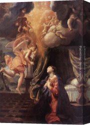Annunciation Canvas Paintings - The Annunciation by Giovanni Lanfranco