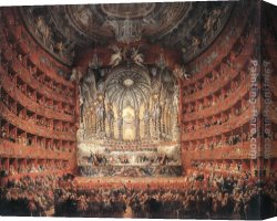 Musical Instruments Canvas Paintings - Musical Fête by Giovanni Paolo Pannini