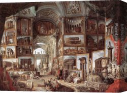 Paolo Canvas Paintings - Roma Antica by Giovanni Paolo Pannini