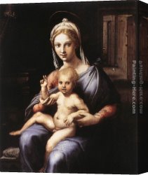 Giulio Canvas Paintings - Madonna and Child by Giulio Romano