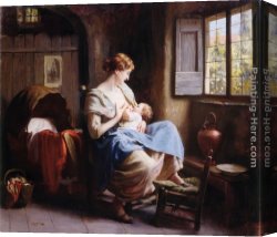 The Arrival Canvas Paintings - The New Arrival by Giuseppe Magni