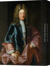 Gentleman Canvas Paintings - Portrait of a Gentleman by Godfrey Kneller