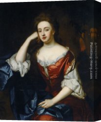 France Canvas Paintings - Portrait of Frances Jennings, Dutchess of Tyrconnel by Godfrey Kneller
