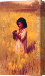 The Three Graces Canvas Paintings - Jack Rabbbit by Grace Carpenter Hudson