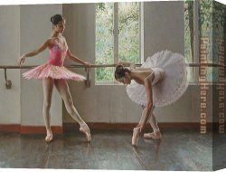 Delicate Canvas Paintings - Delicate Duo by Guan zeju