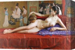Guan Canvas Paintings - Eternal Scenes by Guan zeju