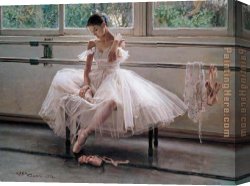 Ballet Canvas Paintings - gzj04 by Guan zeju
