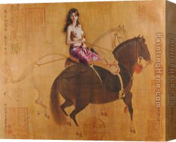 Guan Canvas Paintings - gzj23 by Guan zeju