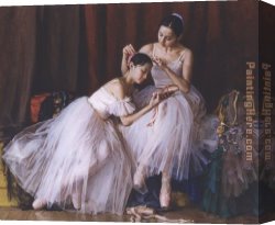 Preparing for The Costume Ball Canvas Paintings - Preparing by Guan zeju