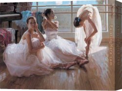 Preparing for The Costume Ball Canvas Paintings - Preparing II by Guan zeju