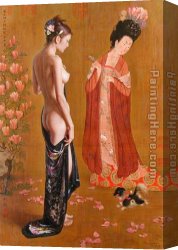 A Russian Beauty Canvas Paintings - Rising beauty by Guan zeju