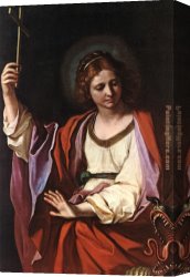 Guercino Canvas Paintings - St Marguerite by Guercino