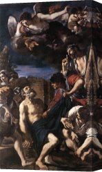 The Martyrdom of St. Matthew Canvas Paintings - The Martyrdom of St Peter by Guercino