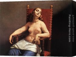 It Was to Be a Lasso Duel to The Death Canvas Paintings - The Death Of Cleopatra by Guido Cagnacci