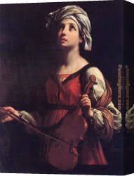 Cecilia Canvas Paintings - St Cecilia by Guido Reni