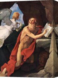 Jerome Canvas Paintings - St Jerome by Guido Reni