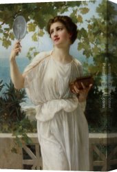 Guillaume Canvas Paintings - Admiring Beauty by Guillaume Seignac