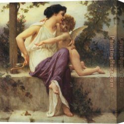 Guillaume Canvas Paintings - Cupid Disarmed by Guillaume Seignac