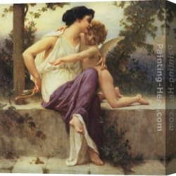 Guillaume Canvas Paintings - Cupid Disarmed by Guillaume Seignac