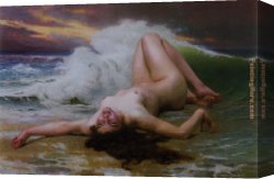 Guillaume Canvas Paintings - The Wave by Guillaume Seignac