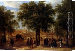 Vista Canvas Paintings - Vista de Madrid desde el principio de la calle Serrano by Guiseppe Canella