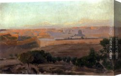Blick Uber Die Sierra Nevada Canvas Paintings - Blick Auf Jerusalem Vom Olberg Aus by Gustav Bauernfeind