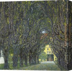 Central Park Canvas Paintings - Allee im Park von Schloss Kammer by Gustav Klimt
