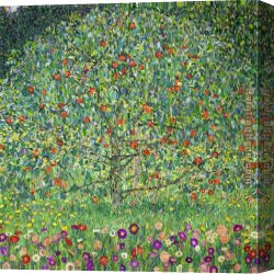 Trees in Park Canvas Paintings - Apple Tree I by Gustav Klimt