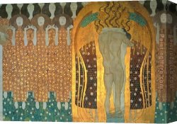 Gustav Bauernfeind Canvas Paintings - Beethoven Frieze by Gustav Klimt