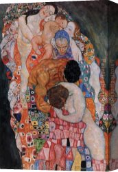 It Was to Be a Lasso Duel to The Death Canvas Paintings - Death and Life (detail) by Gustav Klimt