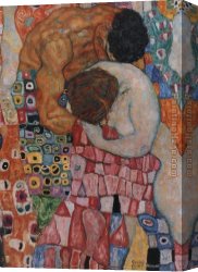 Allegory of Human Life Canvas Paintings - Death and Life by Gustav Klimt
