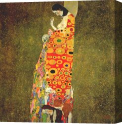 Gustav Bauernfeind Canvas Paintings - Hope by Gustav Klimt