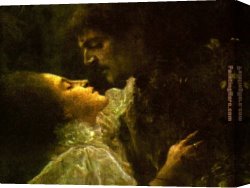 Gustav Bauernfeind Canvas Paintings - Love by Gustav Klimt