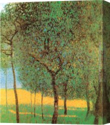 The Pear Orchard Canvas Paintings - Orchard by Gustav Klimt
