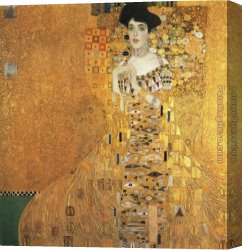 Portrait Canvas Paintings - Portrait of Adele Bloch-Bauer I by Gustav Klimt