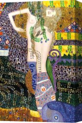 Gustav Bauernfeind Canvas Paintings - Sea Serpents by Gustav Klimt