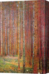 Gustav Bauernfeind Canvas Paintings - Tannenwald by Gustav Klimt