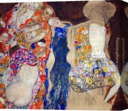 Count Henry I of Nassau with His Bride Canvas Paintings - The Bride by Gustav Klimt