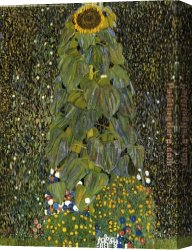 Gustav Bauernfeind Canvas Paintings - The Sunflower by Gustav Klimt