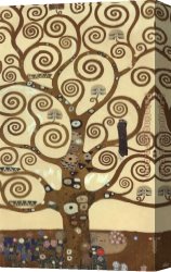 Allegory of Human Life Canvas Paintings - The Tree of Life (gold foil) by Gustav Klimt