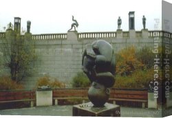 Standing Canvas Paintings - Child Standing on its Head by Gustav Vigeland