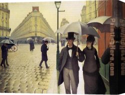 Street of Dreams Canvas Paintings - Paris Street Rainy Weather by Gustave Caillebotte