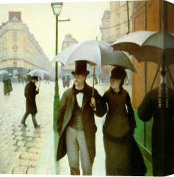 Street of Dreams Canvas Paintings - Paris Street rainy weather by Gustave Caillebotte